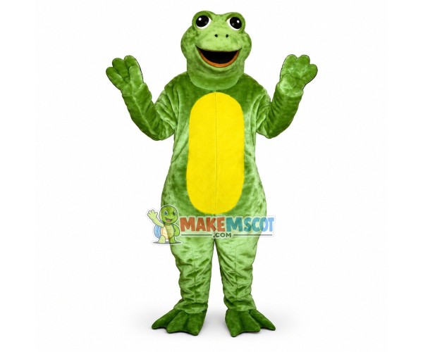 Optimistic Frog Mascot Costume Optimistic Frog Mascot Costume