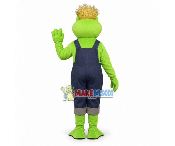 Farmer Frog Mascot Costume Farmer Frog Mascot Costume
