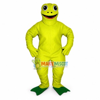 Smiling Frog Mascot Costume 
