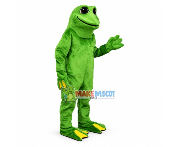 Green Toad Mascot Costume Green Toad Mascot Costume