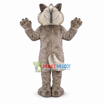 Fierce Grey Wolf Mascot Costume Fierce Grey Wolf Mascot Costume