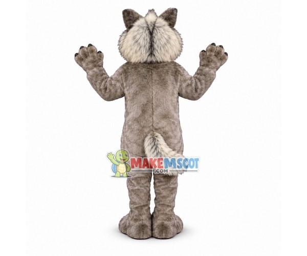 Fierce Grey Wolf Mascot Costume Fierce Grey Wolf Mascot Costume