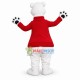Lovely Polar Bear In Red Sweater Mascot Costume Lovely Polar Bear In Red Sweater Mascot Costume