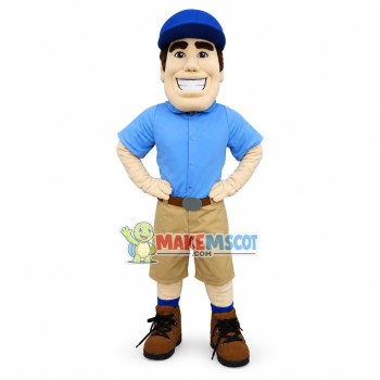 Optimistic Pilot Pete Mascot Costume 