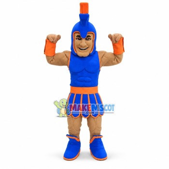 Blue & Orange Trojan Mascot Costume 