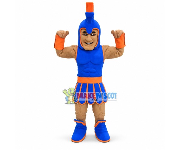 Blue & Orange Trojan Mascot Costume 