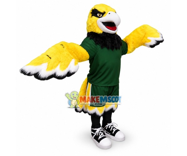 Sport Yellow Hawk Mascot Costume Sport Yellow Hawk Mascot Costume
