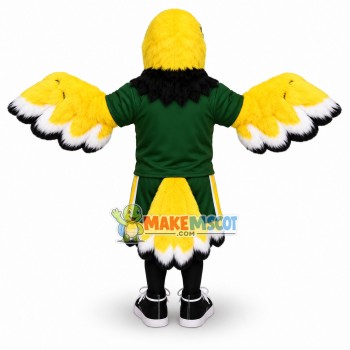 Sport Yellow Hawk Mascot Costume 