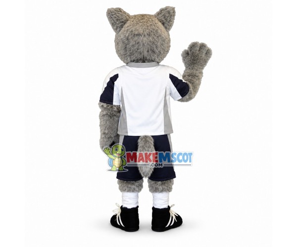 Soccer Grey Wolf Mascot Costume Soccer Grey Wolf Mascot Costume