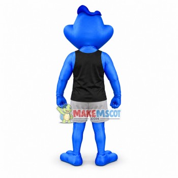 Power Blue Frog Mascot Adult Costume Power Blue Frog Mascot Adult Costume