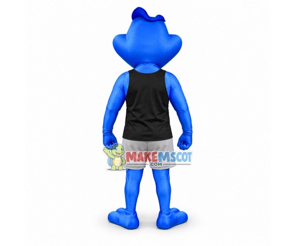 Power Blue Frog Mascot Adult Costume Power Blue Frog Mascot Adult Costume
