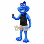Power Blue Frog Mascot Adult Costume 