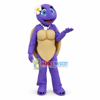 Sweet Cartoon Purple Turtle Girl Mascot Costume Sweet Cartoon Purple Turtle Girl Mascot Costume
