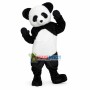 Panda Long Fur Mascot Costume 