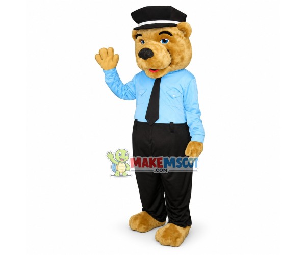 Police Bear Mascot Costume 