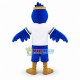 Sport Blue Falcon Mascot Costume Sport Blue Falcon Mascot Costume