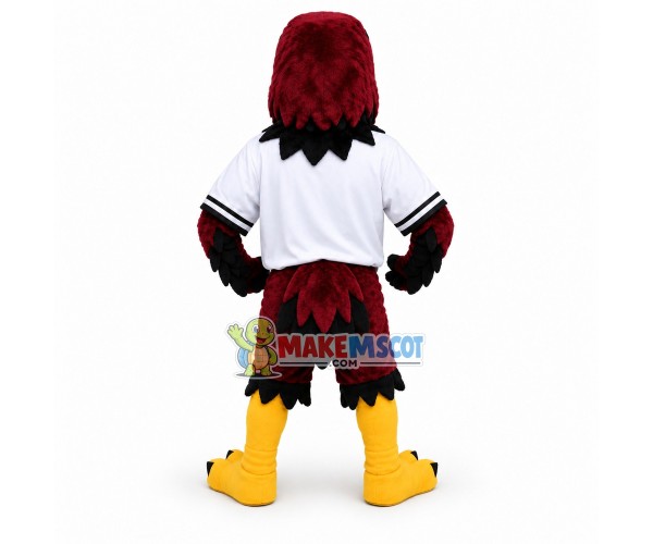 College Red Hawk Mascot Costume 
