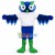 Adult Blue Owl Mascot Costume 