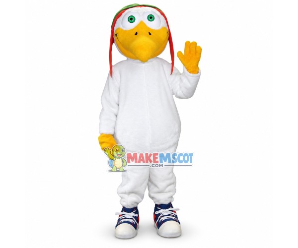 Aviator Seagull Mascot Costume 