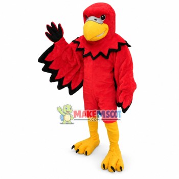 Reggie the Red Hawk Mascot Costume Reggie the Red Hawk Mascot Costume