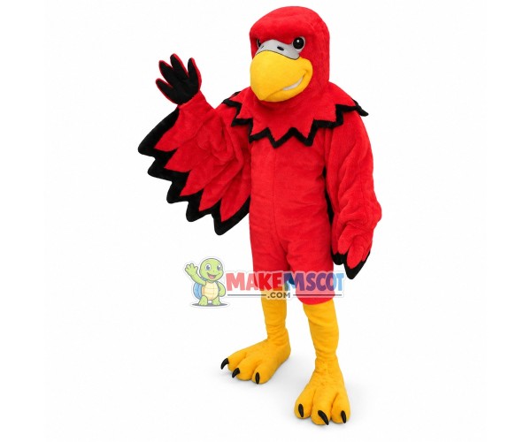 Reggie the Red Hawk Mascot Costume Reggie the Red Hawk Mascot Costume