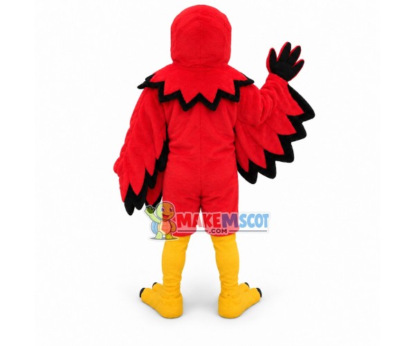 Reggie the Red Hawk Mascot Costume Reggie the Red Hawk Mascot Costume