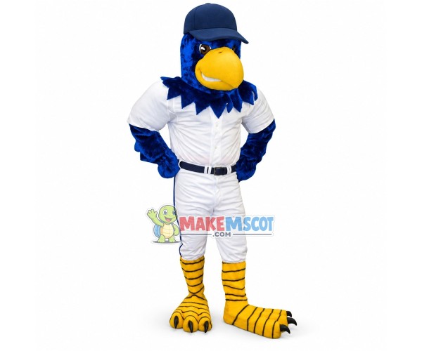 Baseball Blue Hawk Mascot Costume Baseball Blue Hawk Mascot Costume