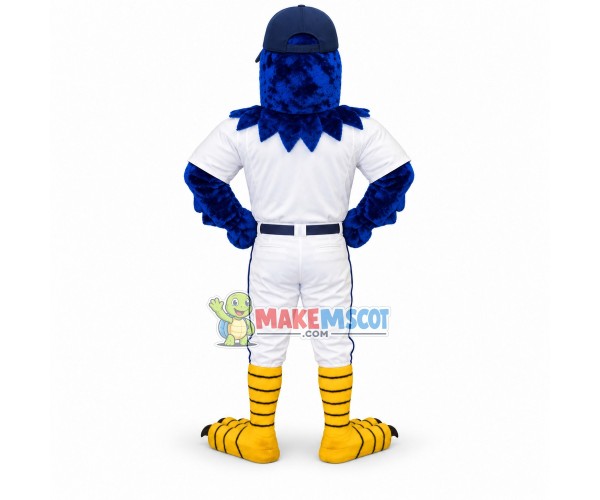 Baseball Blue Hawk Mascot Costume Baseball Blue Hawk Mascot Costume