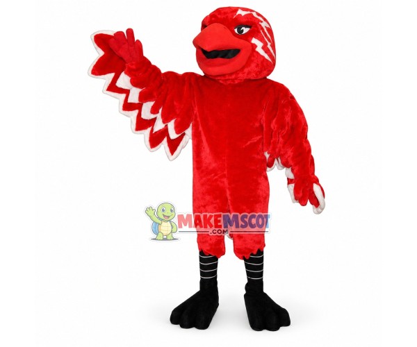 Red Thunderbird Mascot Costume Red Thunderbird Mascot Costume
