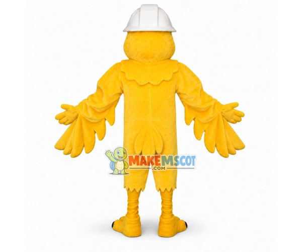 Canary Wearing Hard Hat Mascot Costume Canary Wearing Hard Hat Mascot Costume