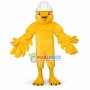 Canary Wearing Hard Hat Mascot Costume 