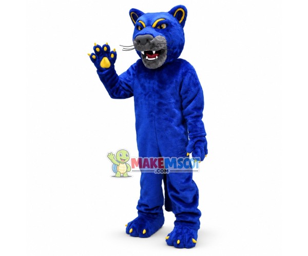 Fierce Blue Panther Mascot Adult Costume Fierce Blue Panther Mascot Adult Costume