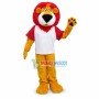 Lion With Red Mane Mascot Costume 