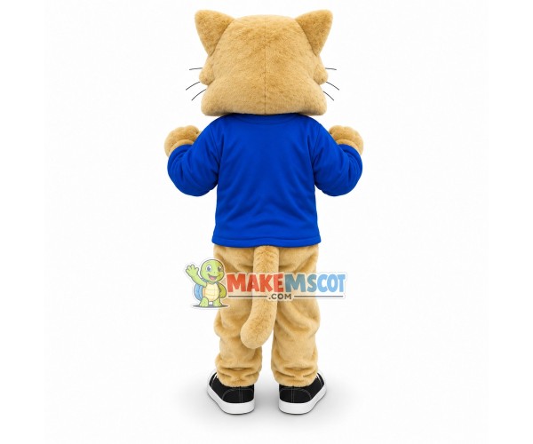 College Beige Bobcat Mascot Costume College Beige Bobcat Mascot Costume