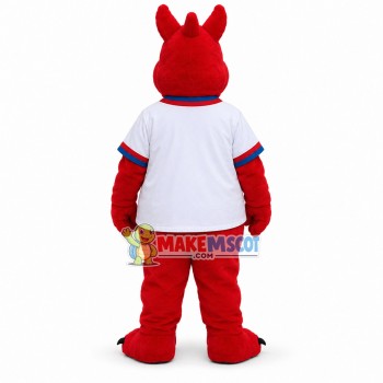 Ozzie the Red Dragon Mascot Costume Ozzie the Red Dragon Mascot Costume