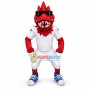 Cool Sport Red Dinosaur Mascot Costume 