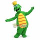 King Green Dragon Mascot Costume King Green Dragon Mascot Costume