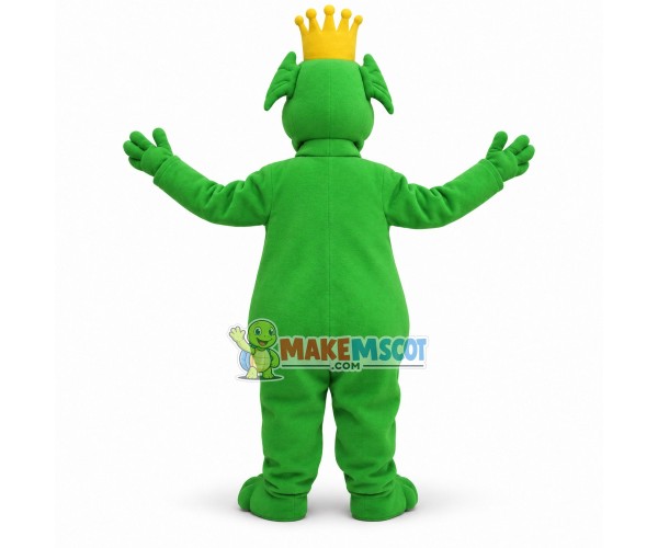 King Green Dragon Mascot Costume King Green Dragon Mascot Costume