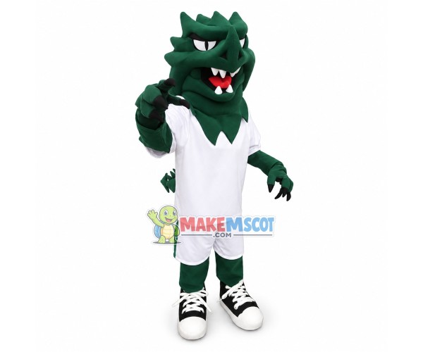 Green Dragon School Mascot Costume	