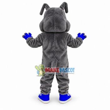 Fierce Sport Grey Bulldog Mascot Costume 