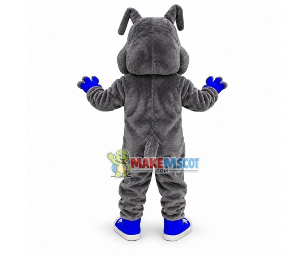 Fierce Sport Grey Bulldog Mascot Costume Fierce Sport Grey Bulldog Mascot Costume