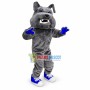 Fierce Sport Grey Bulldog Mascot Costume 