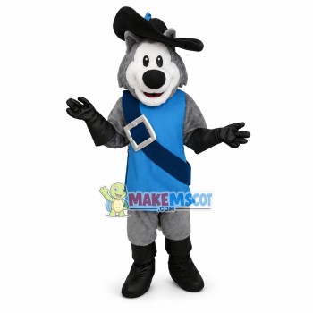 Musketeer Husky Mascot Costume 
