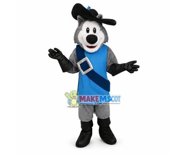 Musketeer Husky Mascot Costume Musketeer Husky Mascot Costume