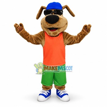 Cool Hound Dog Mascot Costume Cool Hound Dog Mascot Costume