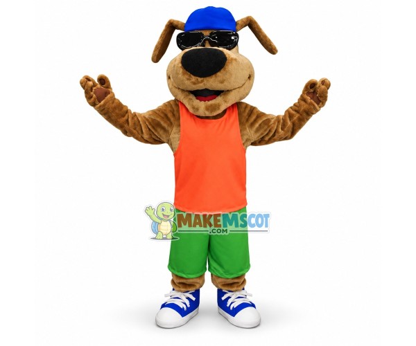 Cool Hound Dog Mascot Costume Cool Hound Dog Mascot Costume