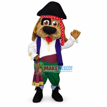 Lovely Pirate Dog Mascot Costume 