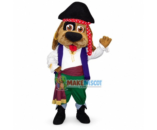Lovely Pirate Dog Mascot Costume Lovely Pirate Dog Mascot Costume