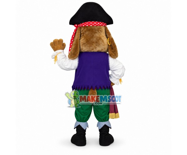 Lovely Pirate Dog Mascot Costume Lovely Pirate Dog Mascot Costume