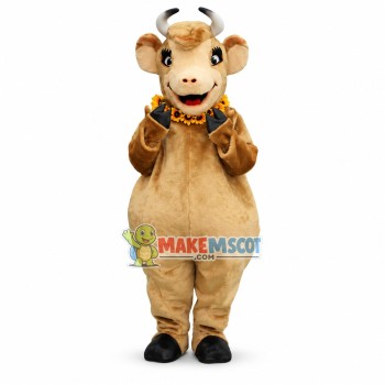 Cute Charming Elsie the Cow Mascot Costume Cute Charming Elsie the Cow Mascot Costume
